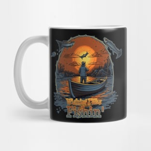 Wishin' I was Fishin' Under a Harvest Moon Mug